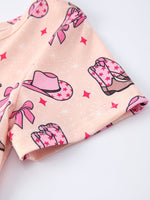 Rylee Faith Designs Western Print Girl Short Sleeve Dress