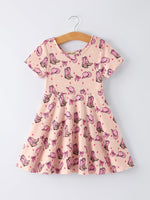 Rylee Faith Designs Western Print Girl Short Sleeve Dress