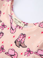 Rylee Faith Designs Western Print Girl Short Sleeve Dress