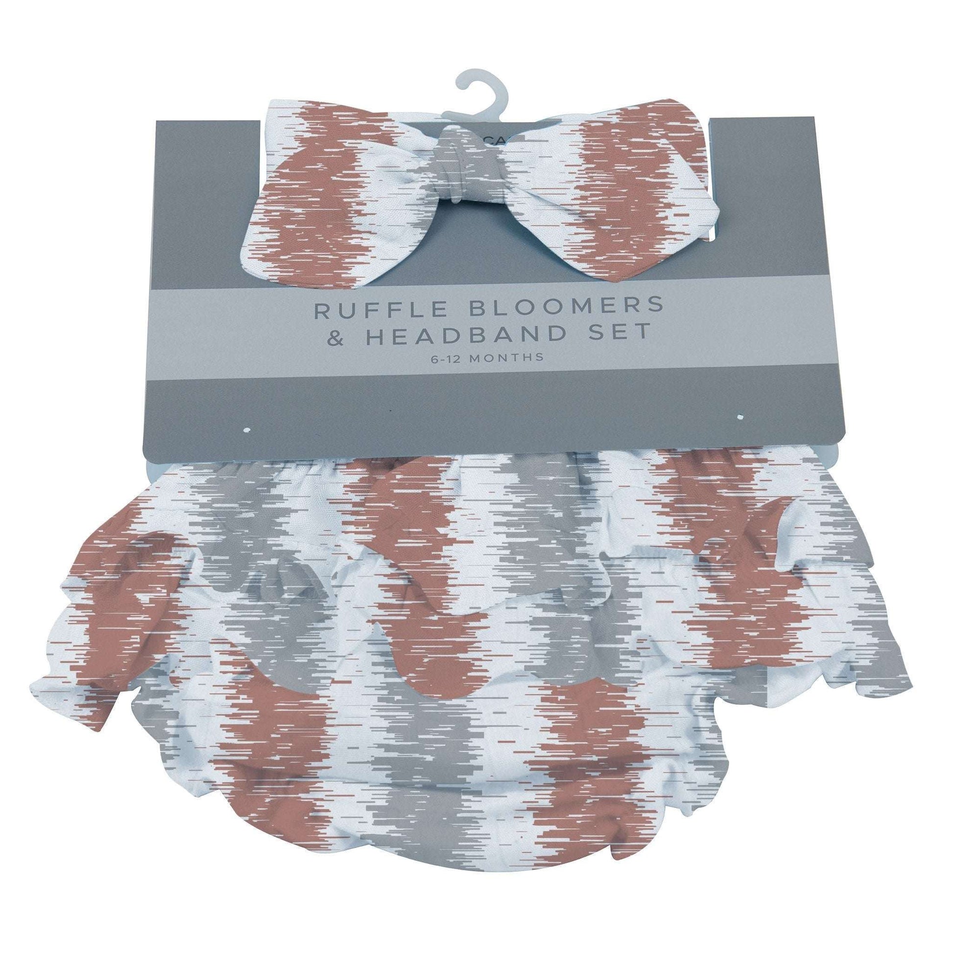 Western Stripe Ruffle Cotton Bloomer Headband Set for Infants 0 to 12 Months 100 Percent Cotton Newcastle Classics
