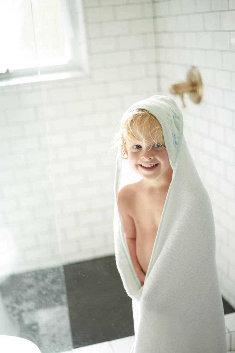 Whale Hooded Towel and Washcloth Set - Everetts Place: Online Boutique - Kids & Babies