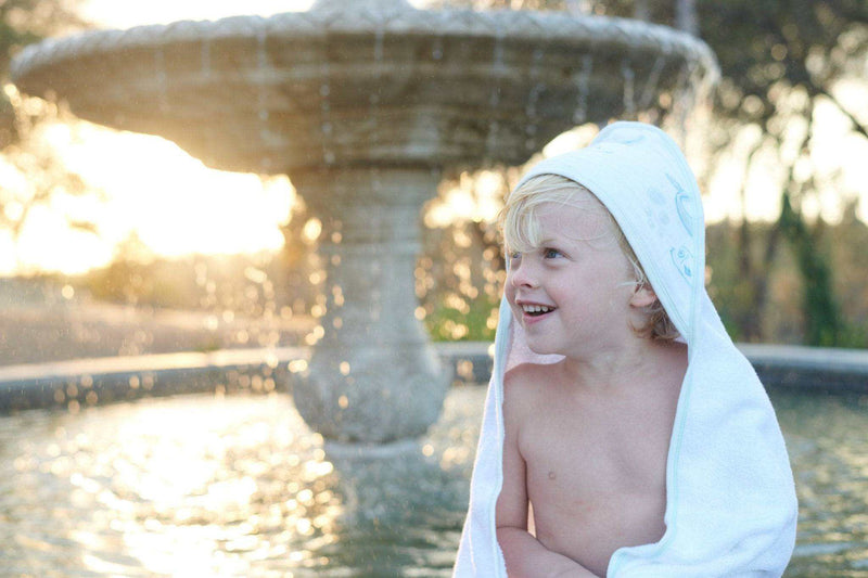 Whale Hooded Towel and Washcloth Set - Everetts Place: Online Boutique - Kids & Babies