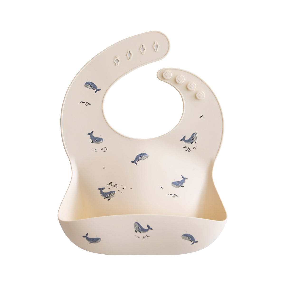 Silicone Baby Bib, Polka Dot Print by Mushie