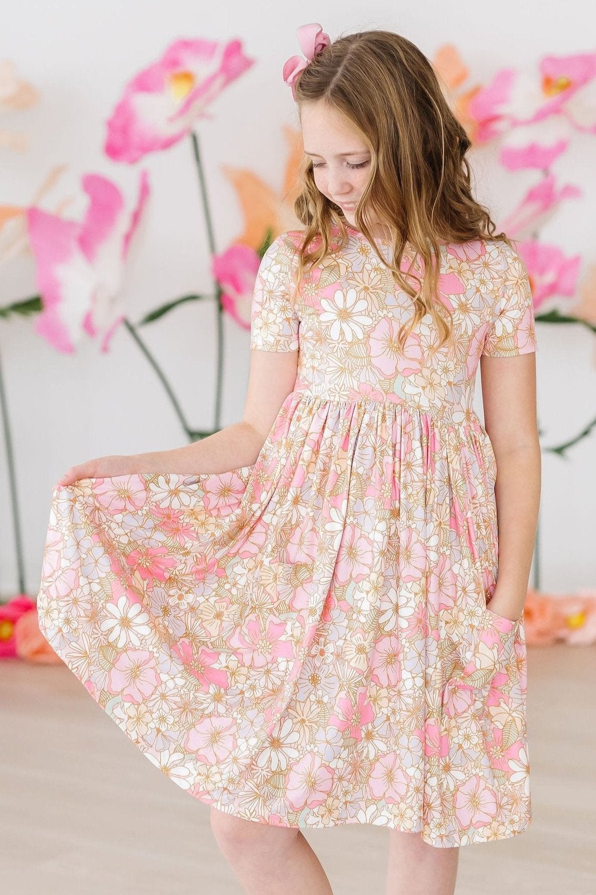 Mila & Rose ® What's Up Buttercup S/S Pocket Twirl Dress - 