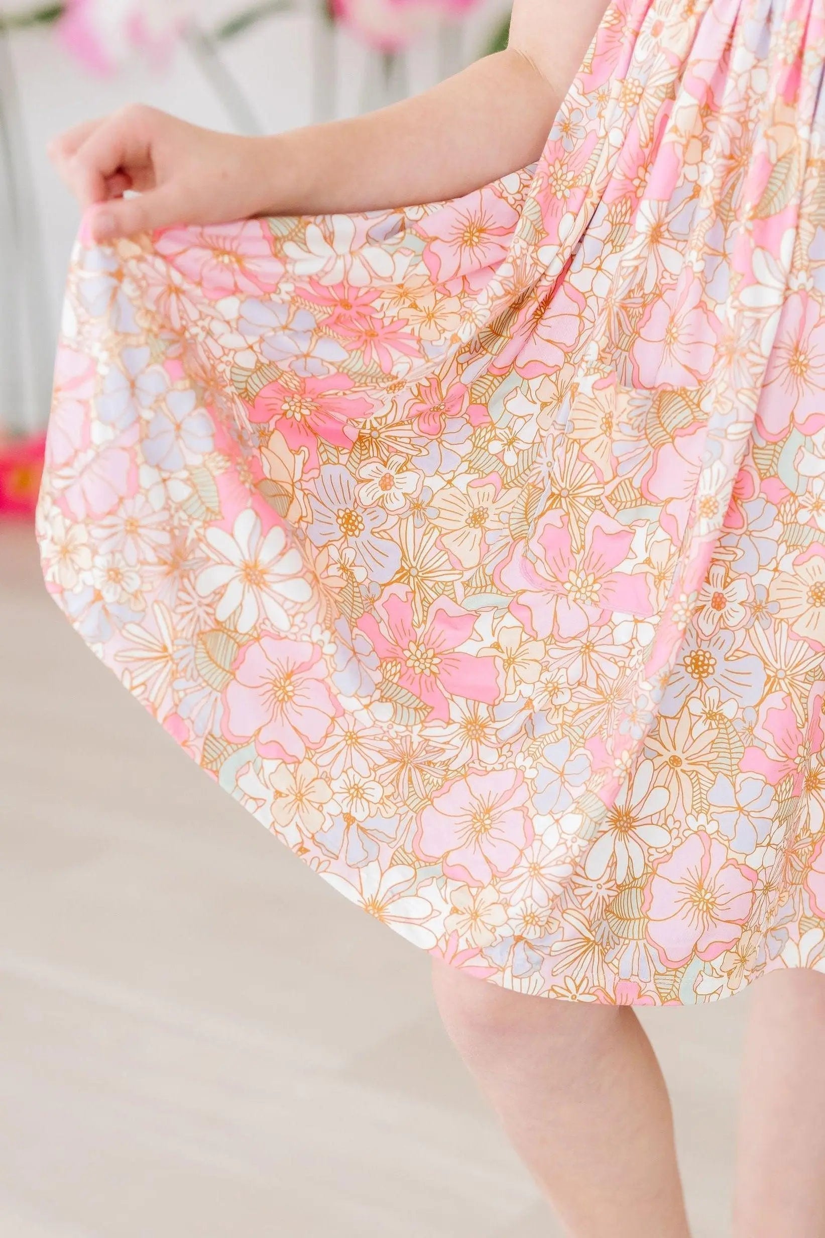 Mila & Rose ® What's Up Buttercup S/S Pocket Twirl Dress - 