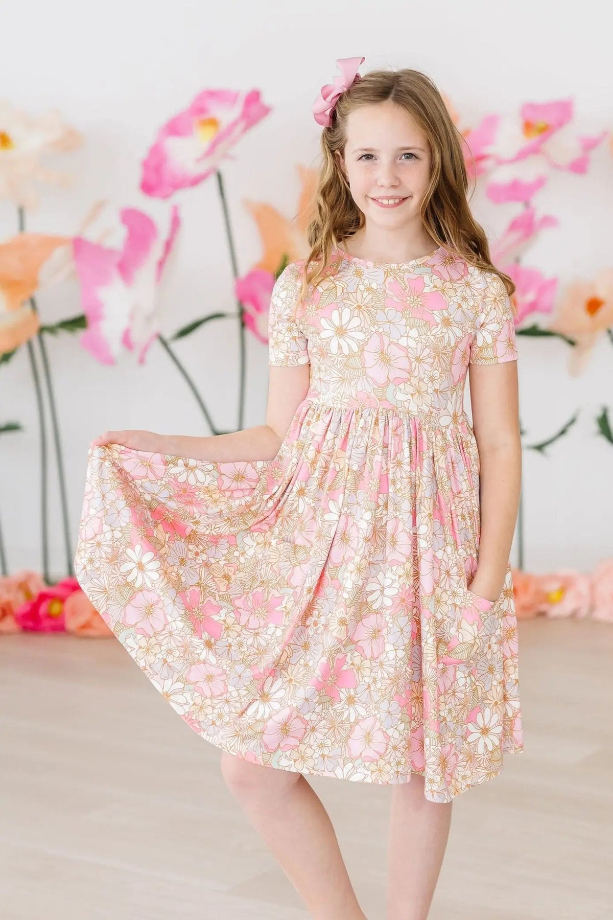Mila & Rose ® What's Up Buttercup S/S Pocket Twirl Dress - 