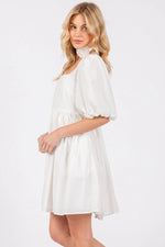PinkBlush White Babydoll Mini Dress - 