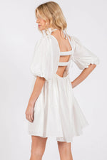 PinkBlush White Babydoll Mini Dress - 
