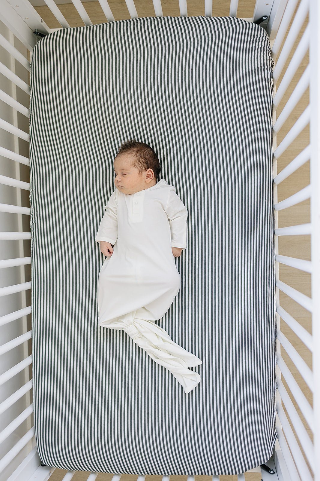 Mebie Baby White Bamboo Rayon Knot Gown 0 To 3M Unisex Baby Clothes - 