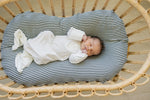 Mebie Baby White Bamboo Rayon Knot Gown 0 To 3M Unisex Baby Clothes - 