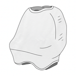 Little Mae & Co White Car Seat Cover - 