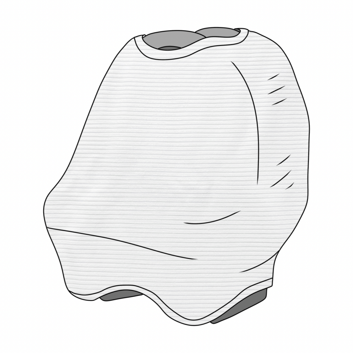 Little Mae & Co White Car Seat Cover - 