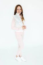 Mila & Rose ® White Checker Puffer Vest - 