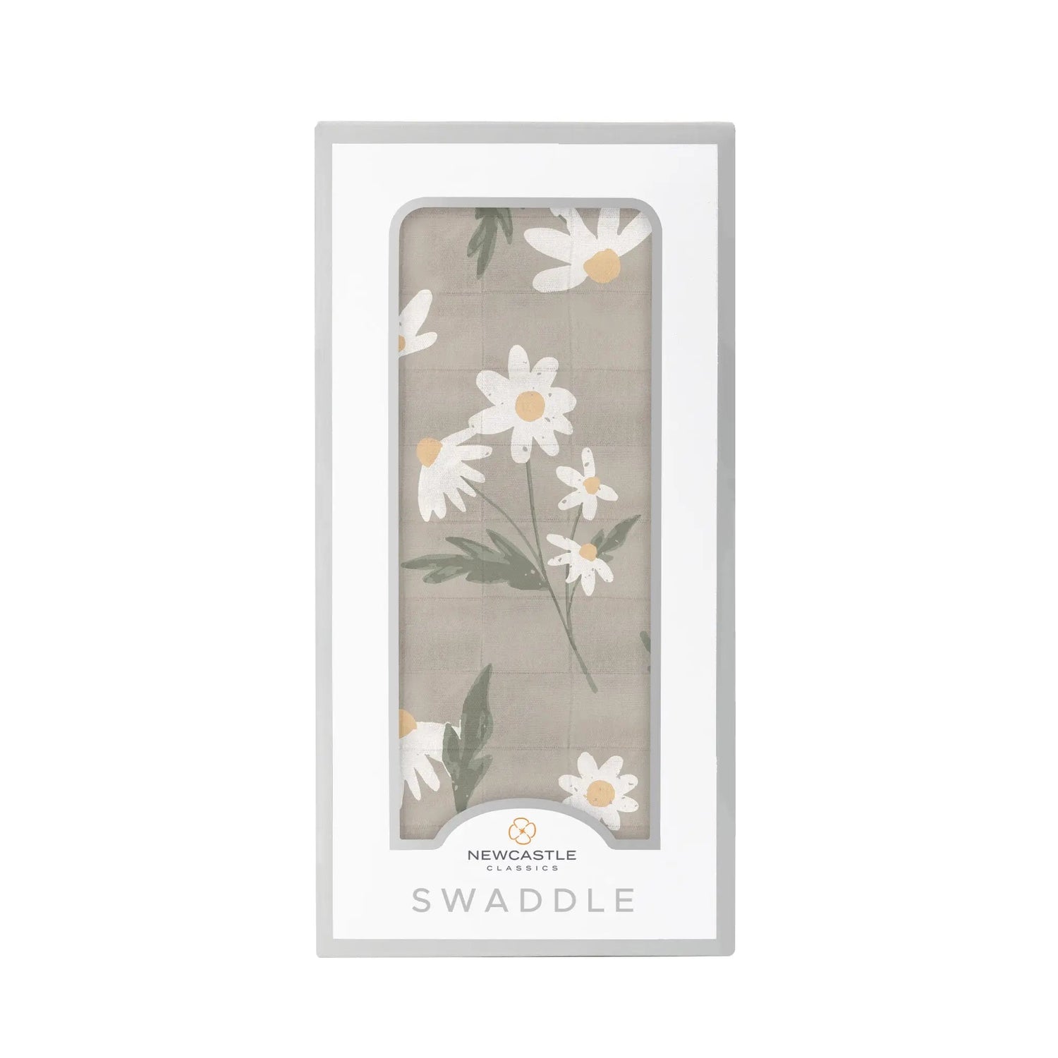 Newcastle Classics White Daisy Bamboo Swaddle - 