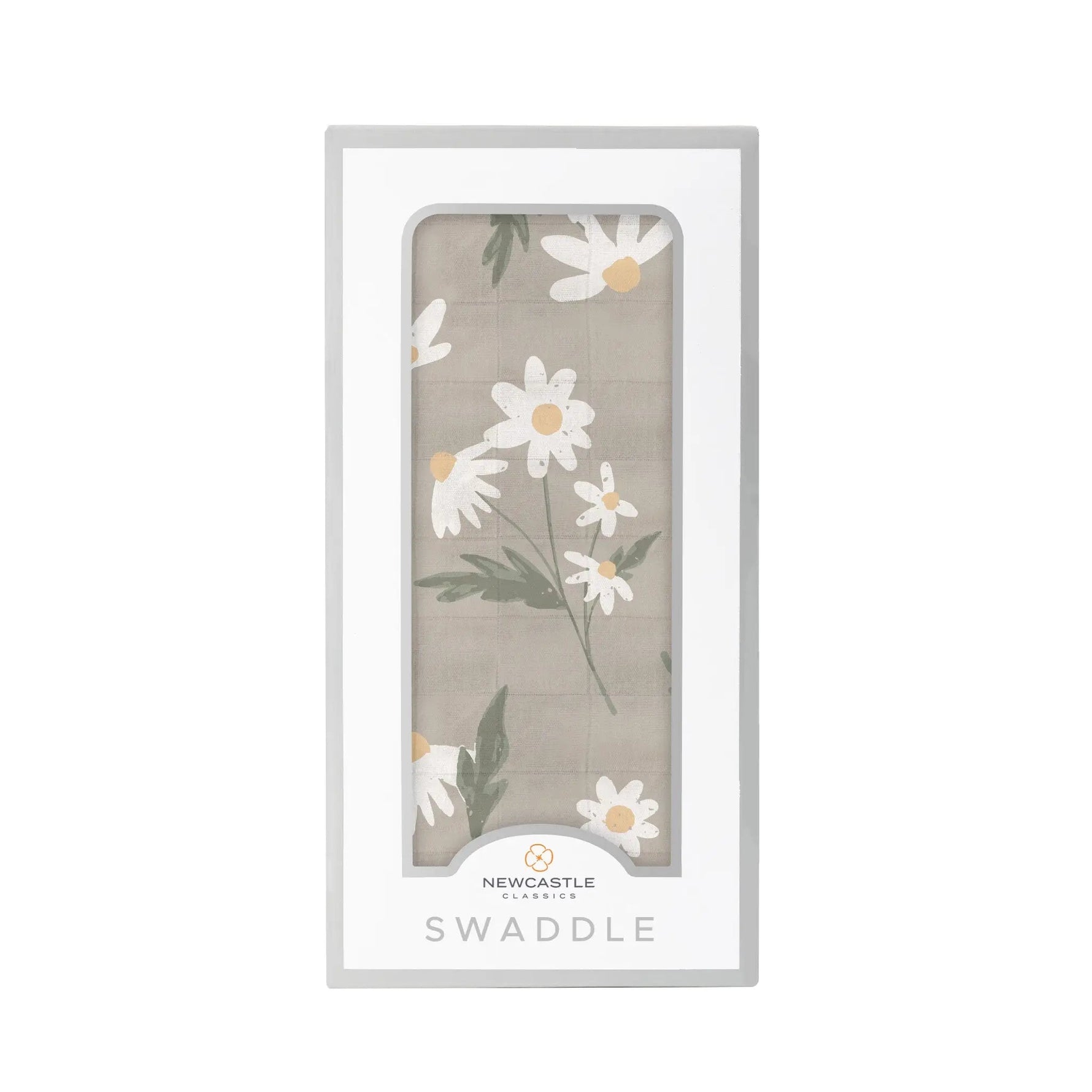 Newcastle Classics White Daisy Bamboo Swaddle - 