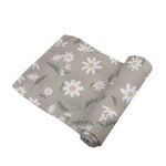 Newcastle Classics White Daisy Bamboo Swaddle - 