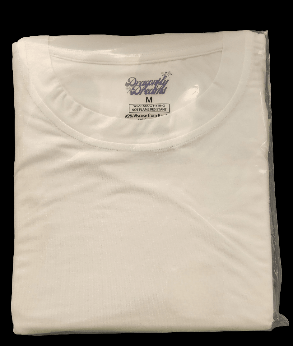 Dragonfly Dreams Bamboo White Men's Crew Neck T-Shirt (save $5 when you add to any shorts/pants to complete the set)