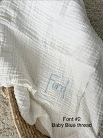 White Organic Muslin 6-Layer Blanket by Harp Angel Boutique
