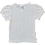 Mebie Baby White Pointelle Tee - 