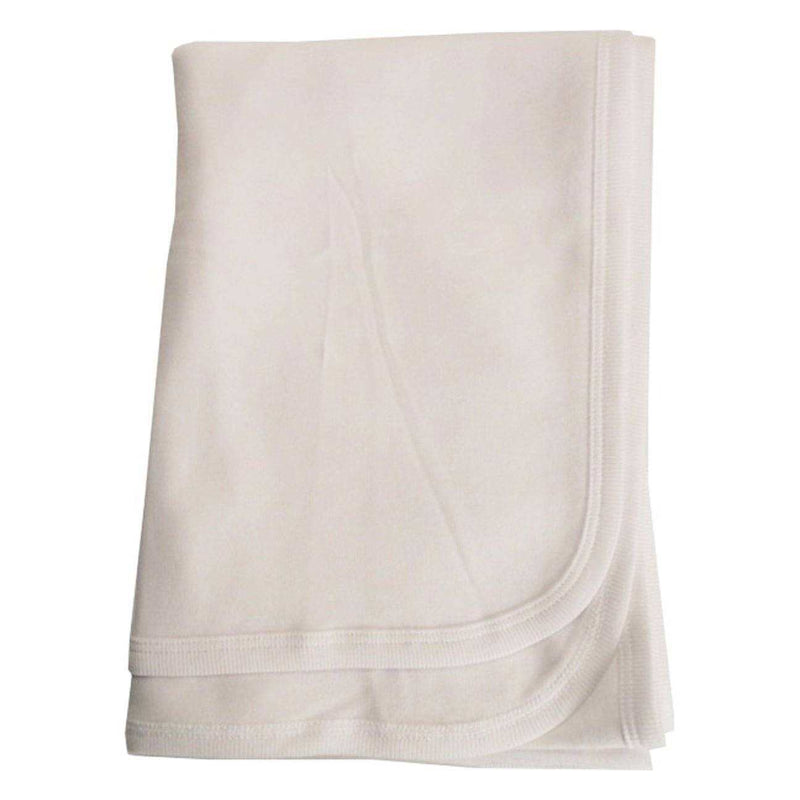 White Receiving Blanket - Everetts Place: Online Boutique - Blankets & Pillows