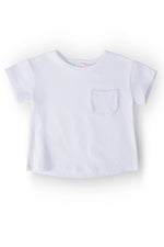 White Ruffle Pocket Tee - White, Active Shirt, Crop top, Baby & Toddler Clothing, Sleeveless shirt | Everetts Place