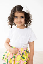 Mila & Rose ® White Ruffle Pocket Tee - 