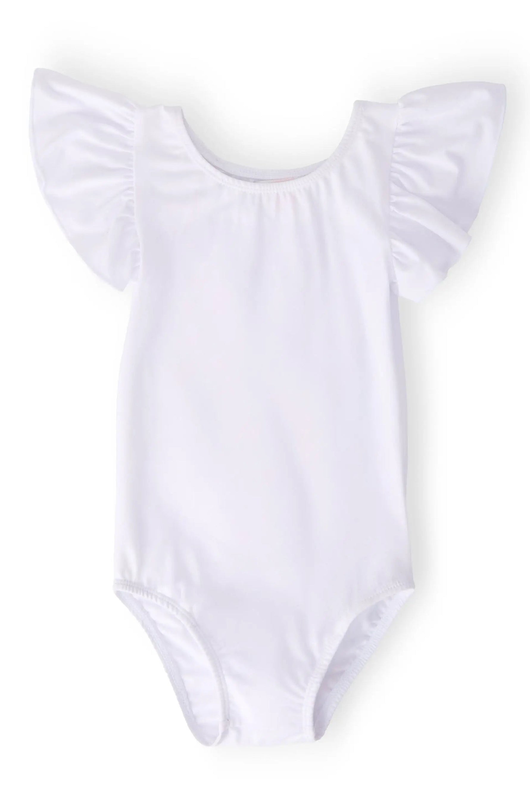 White S/S Flutter Sleeve Leotard - Baby & Toddler Clothing, Leotard, Infant bodysuit, Swimsuit, Swimwear | Everetts Place