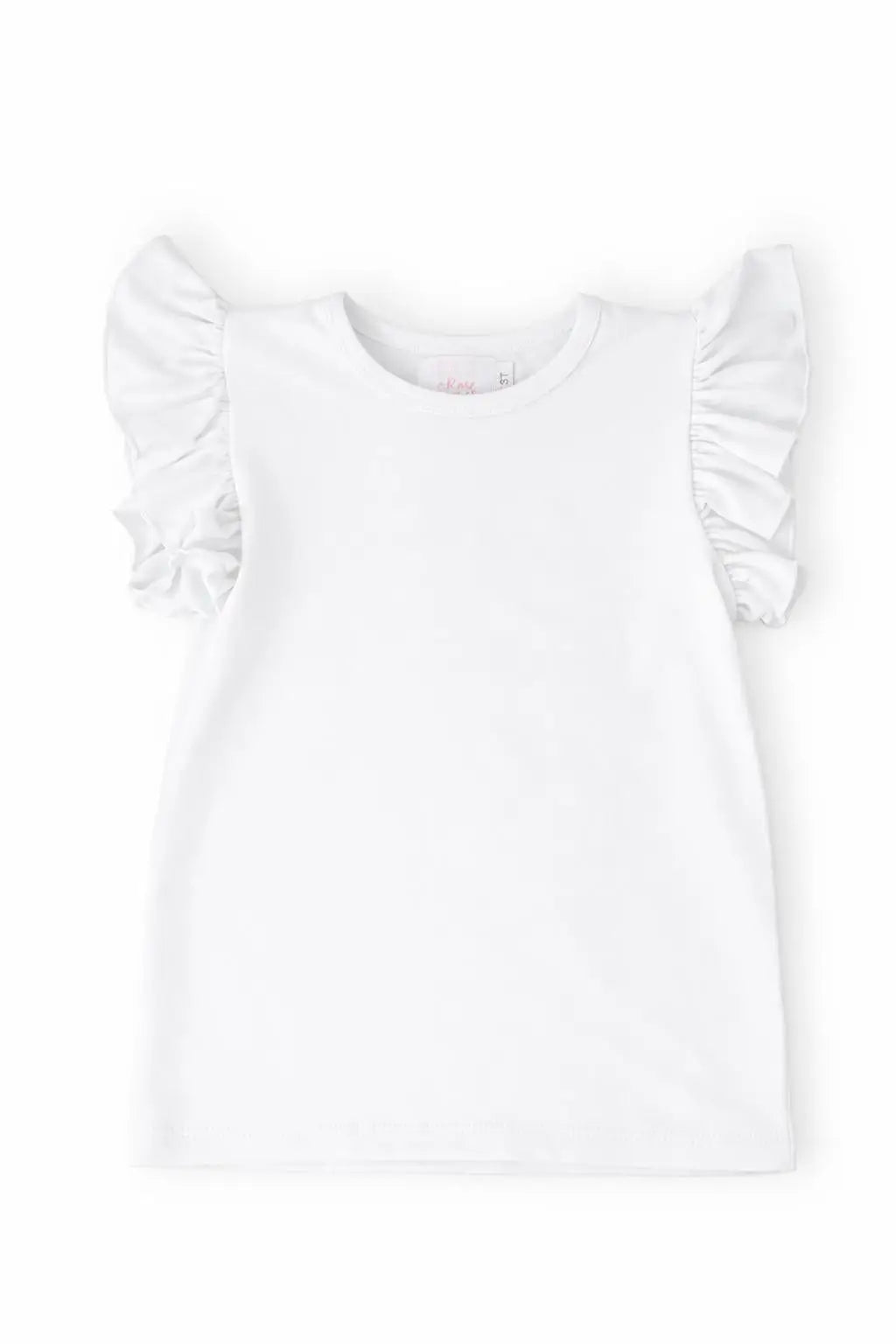 Mila & Rose ® White S/S Ruffle Tee - 