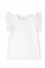 Mila & Rose ® White S/S Ruffle Tee - 