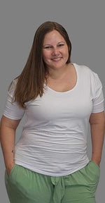 White Women's Top - Sleeve, Shoulder, Standing, Neck, Beauty | Everetts Place