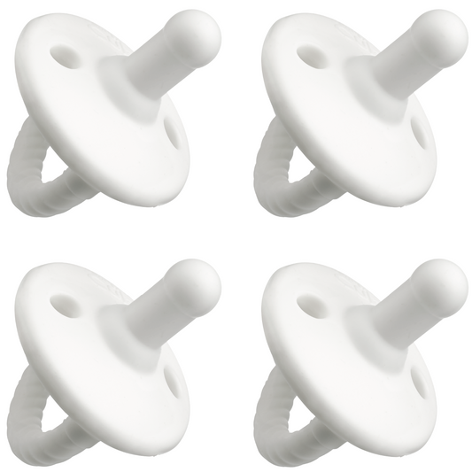 Pacifiers White 4 Pack Silicone BPA Free Baby Safe Comfy Cubs Everetts Place: Online Boutique 12.99