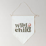 Little Joy Co. Wild Child Canvas Pennant Natural Dowel Banner Little Joy - Everetts Place Boutique - 