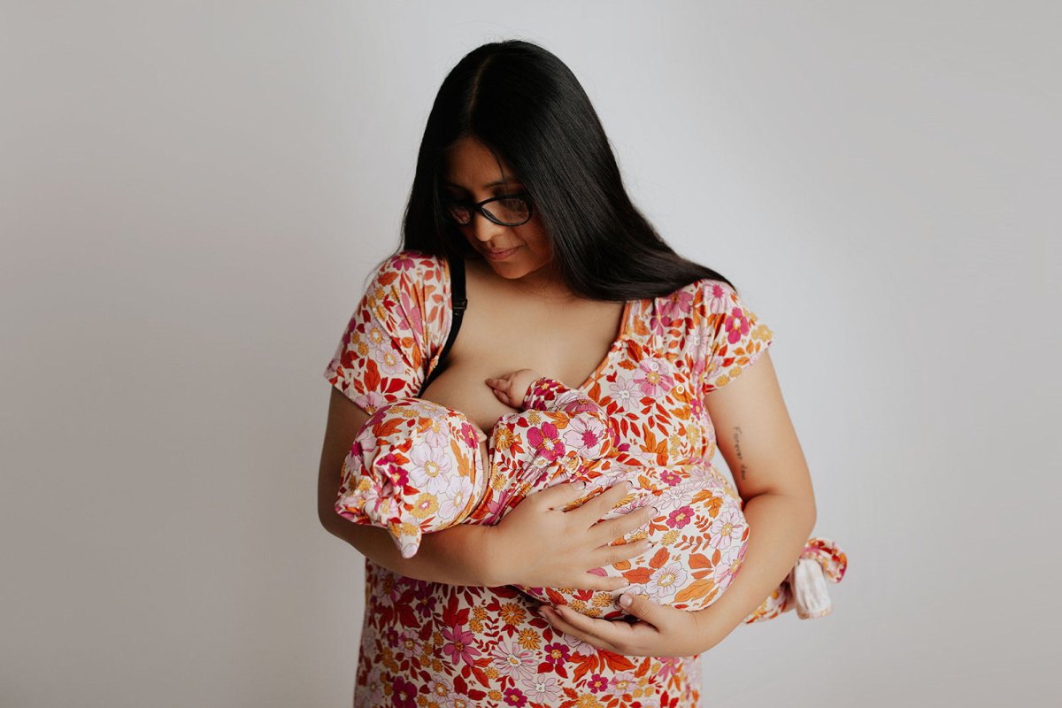 Three Little Tots Wild Child Knotted Newborn Baby Gown - 