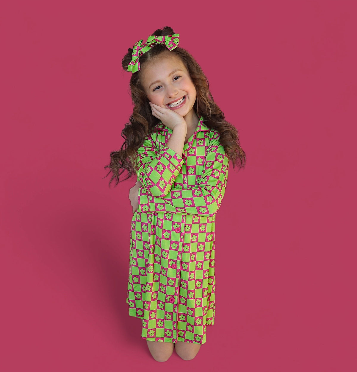 DREAM BIG LITTLE CO WILD DAISY CHECKERS GIRL'S DREAM GOWNEveretts Place