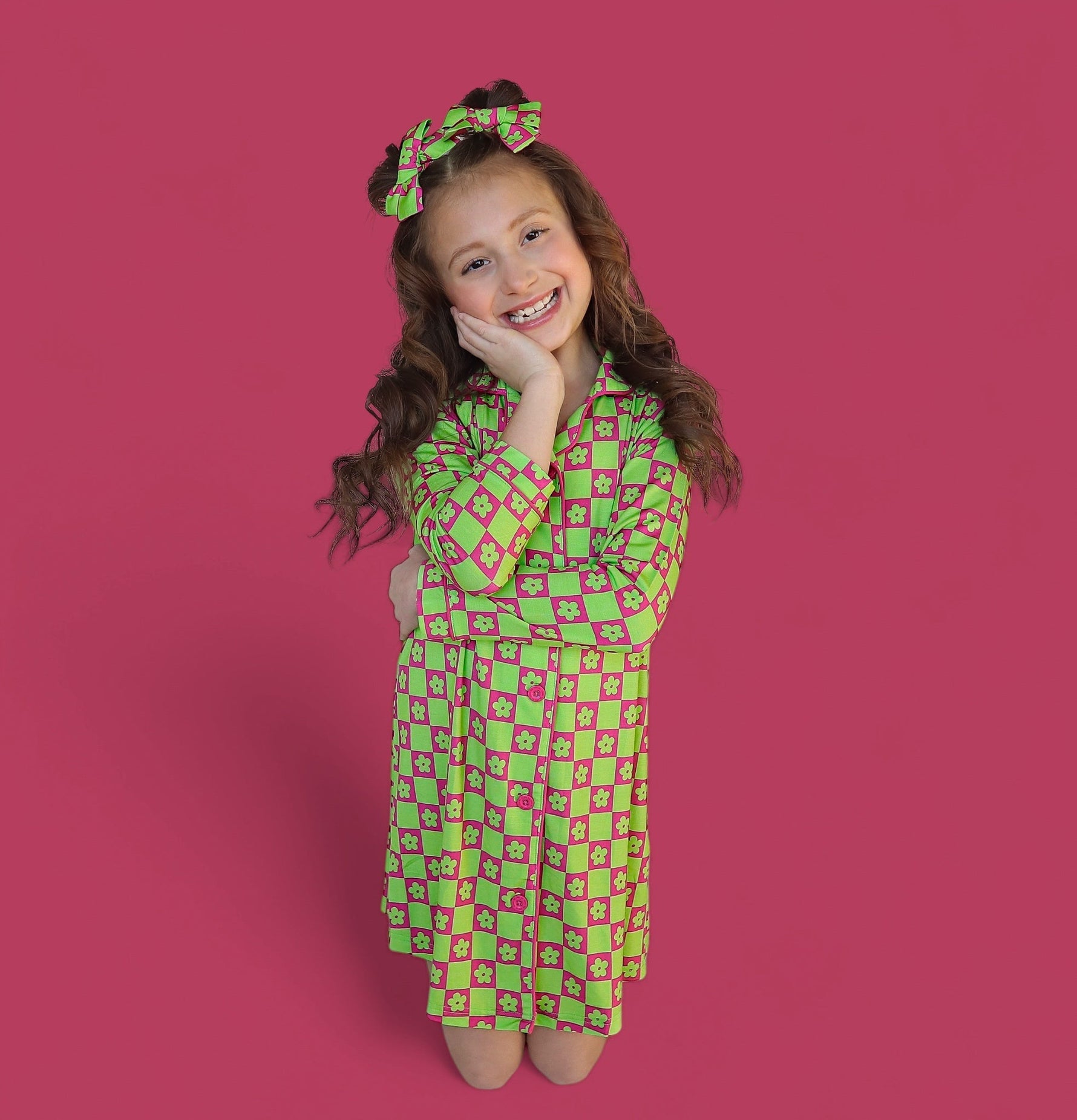 DREAM BIG LITTLE CO WILD DAISY CHECKERS GIRL'S DREAM GOWNEveretts Place