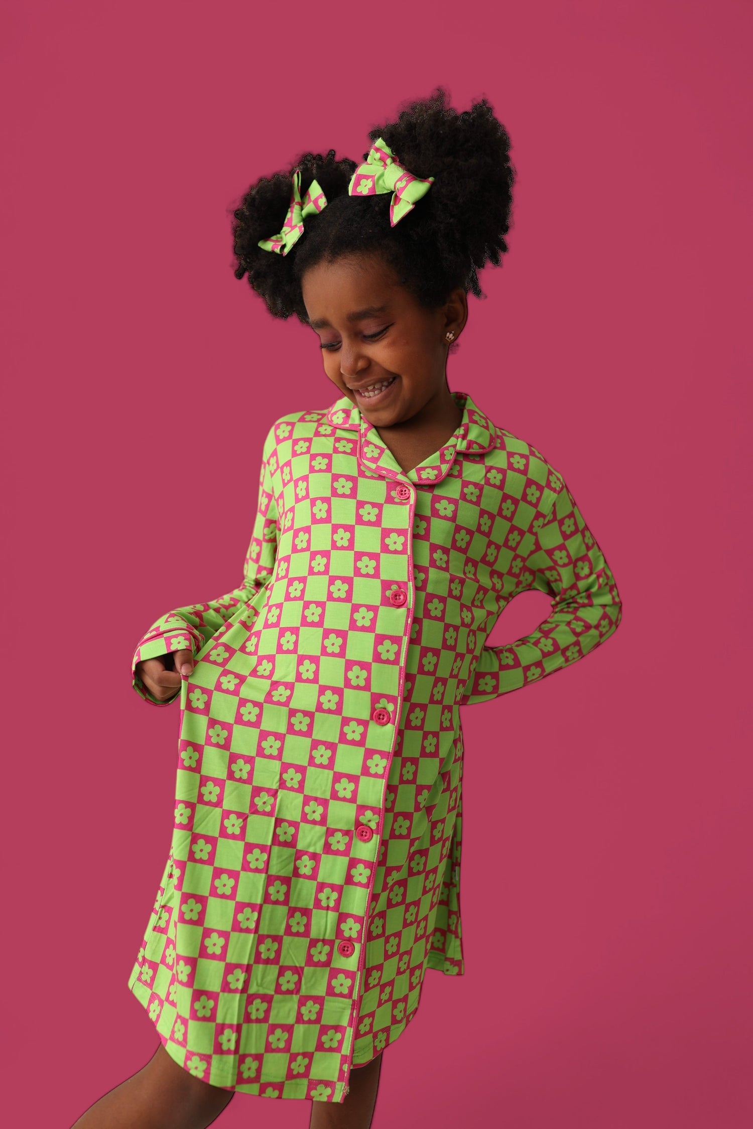 DREAM BIG LITTLE CO WILD DAISY CHECKERS GIRL'S DREAM GOWNEveretts Place
