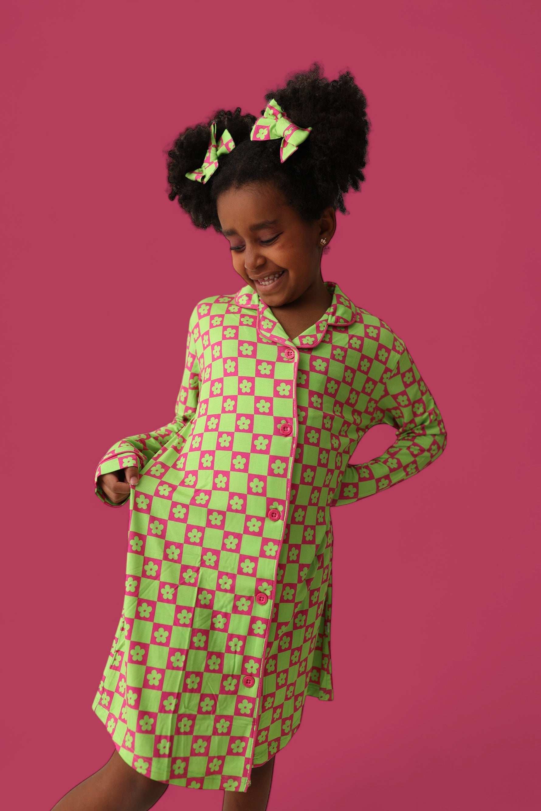 DREAM BIG LITTLE CO WILD DAISY CHECKERS GIRL'S DREAM GOWNEveretts Place