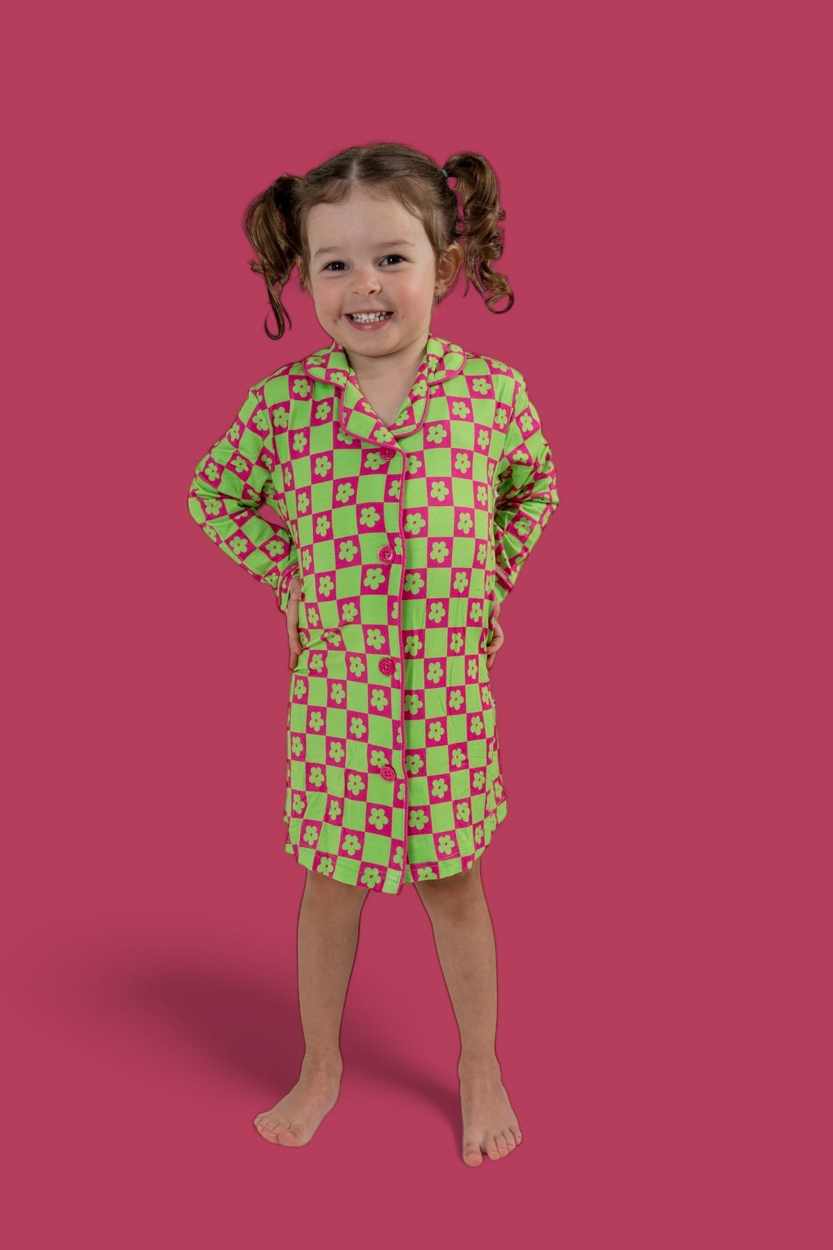 DREAM BIG LITTLE CO WILD DAISY CHECKERS GIRL'S DREAM GOWNEveretts Place