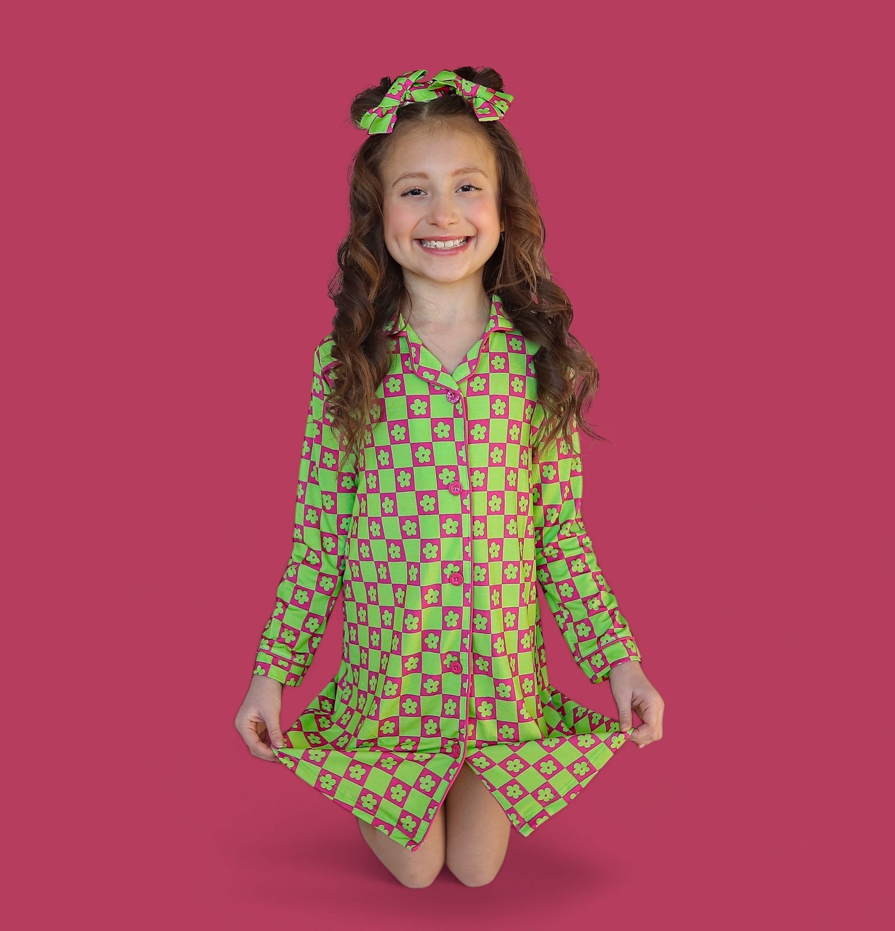 DREAM BIG LITTLE CO WILD DAISY CHECKERS GIRL'S DREAM GOWNEveretts Place