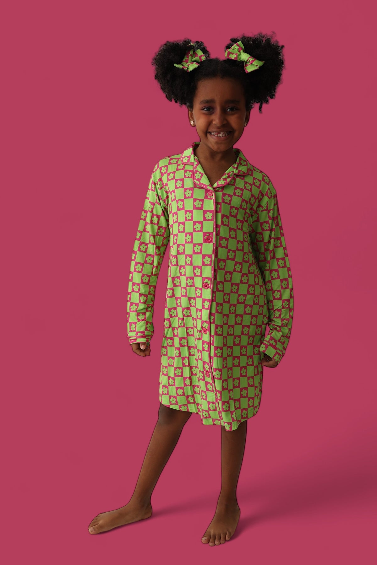 DREAM BIG LITTLE CO WILD DAISY CHECKERS GIRL'S DREAM GOWNEveretts Place