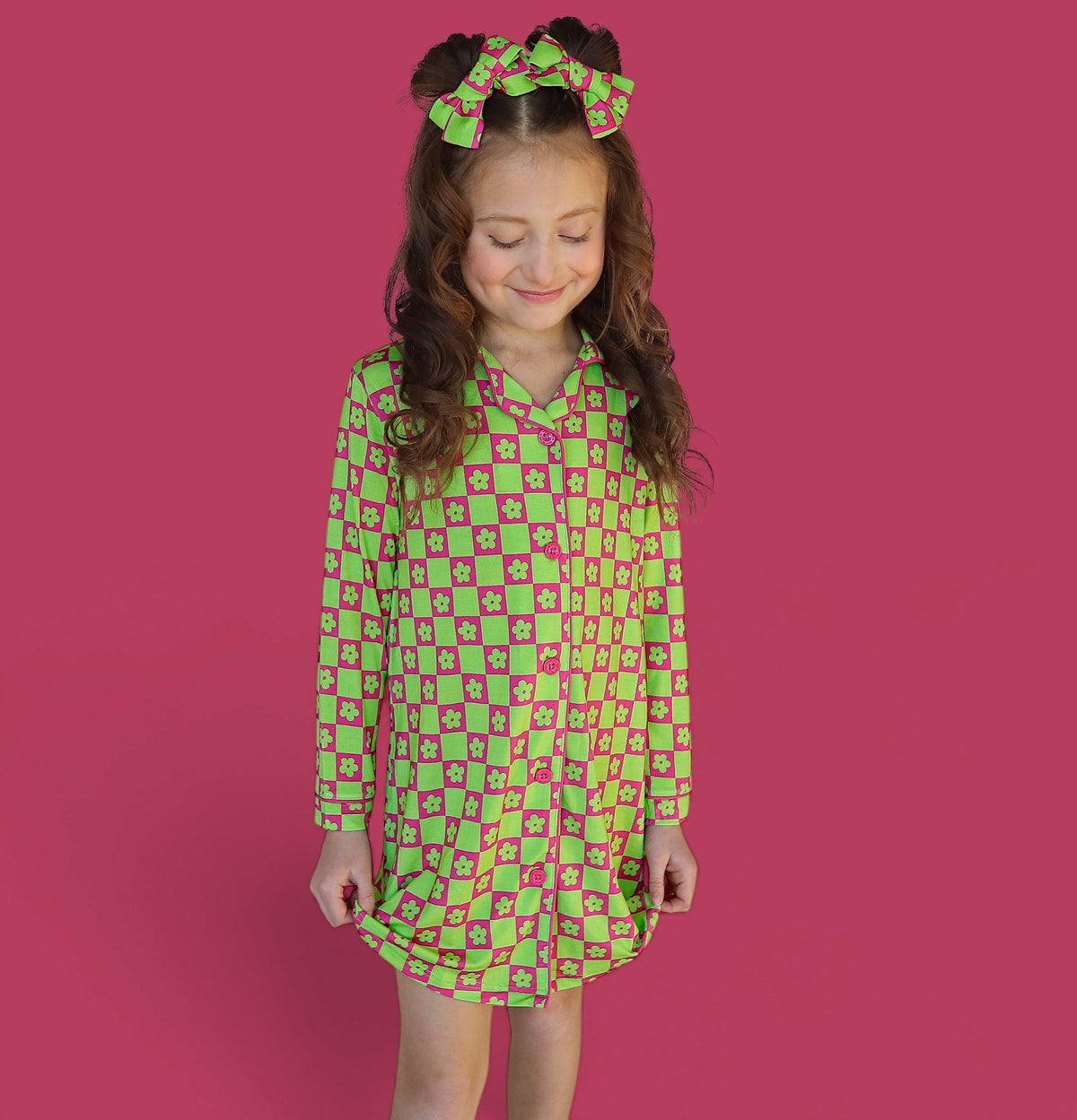 DREAM BIG LITTLE CO WILD DAISY CHECKERS GIRL'S DREAM GOWNEveretts Place