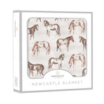 Newcastle Classics Wild Horses Bamboo Kids Blanket with 100 Percent Muslin Softness for Cozy Comfort - Home & Garden > Linens & Bedding > Bedding > Blankets Bamboo Newcastle Blanket