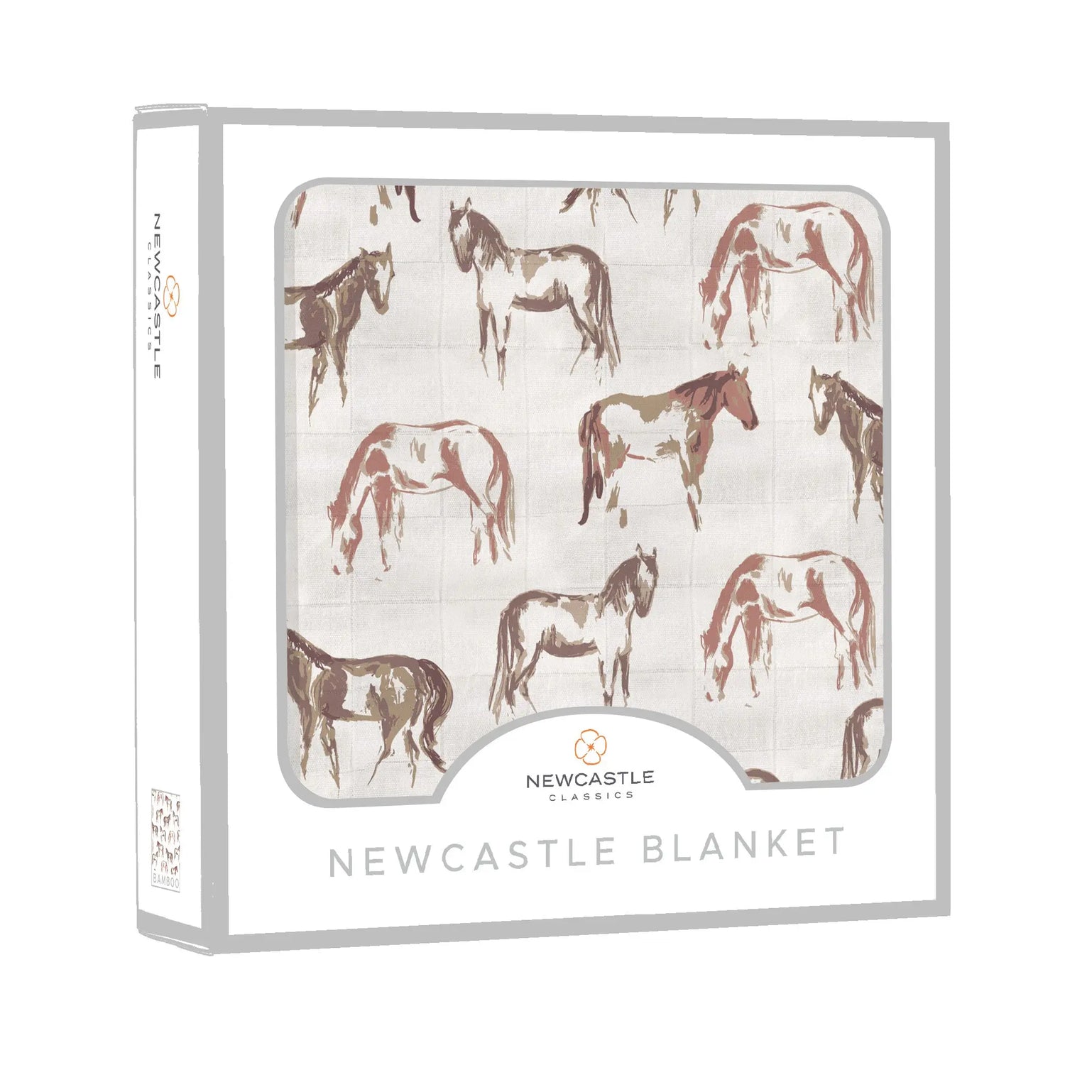 Newcastle Classics Wild Horses Bamboo Kids Blanket with 100 Percent Muslin Softness for Cozy Comfort - Home & Garden > Linens & Bedding > Bedding > Blankets Bamboo Newcastle Blanket
