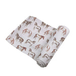 Newcastle Classics Wild Horses Bamboo Swaddle Soft Breathable Muslin for Newborns - Baby & Toddler > Swaddling & Receiving Blankets Bamboo Swaddle