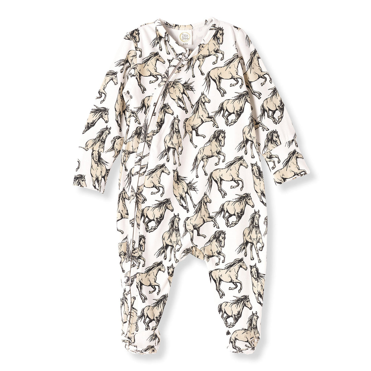 Tesa Babe Wild Horses Bamboo Zipper RomperEveretts Place