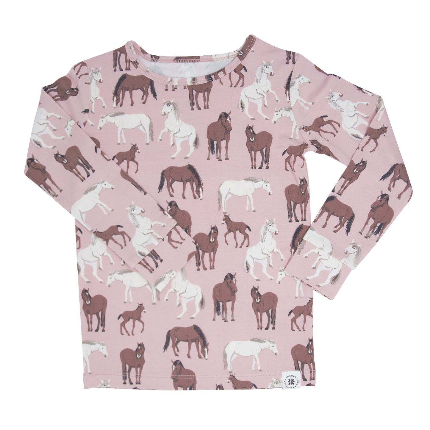 Wild Horses Big Kid Pajama Set for Cozy Sleepwear Comfort Sweet Bamboo Everetts Place: Online Boutique