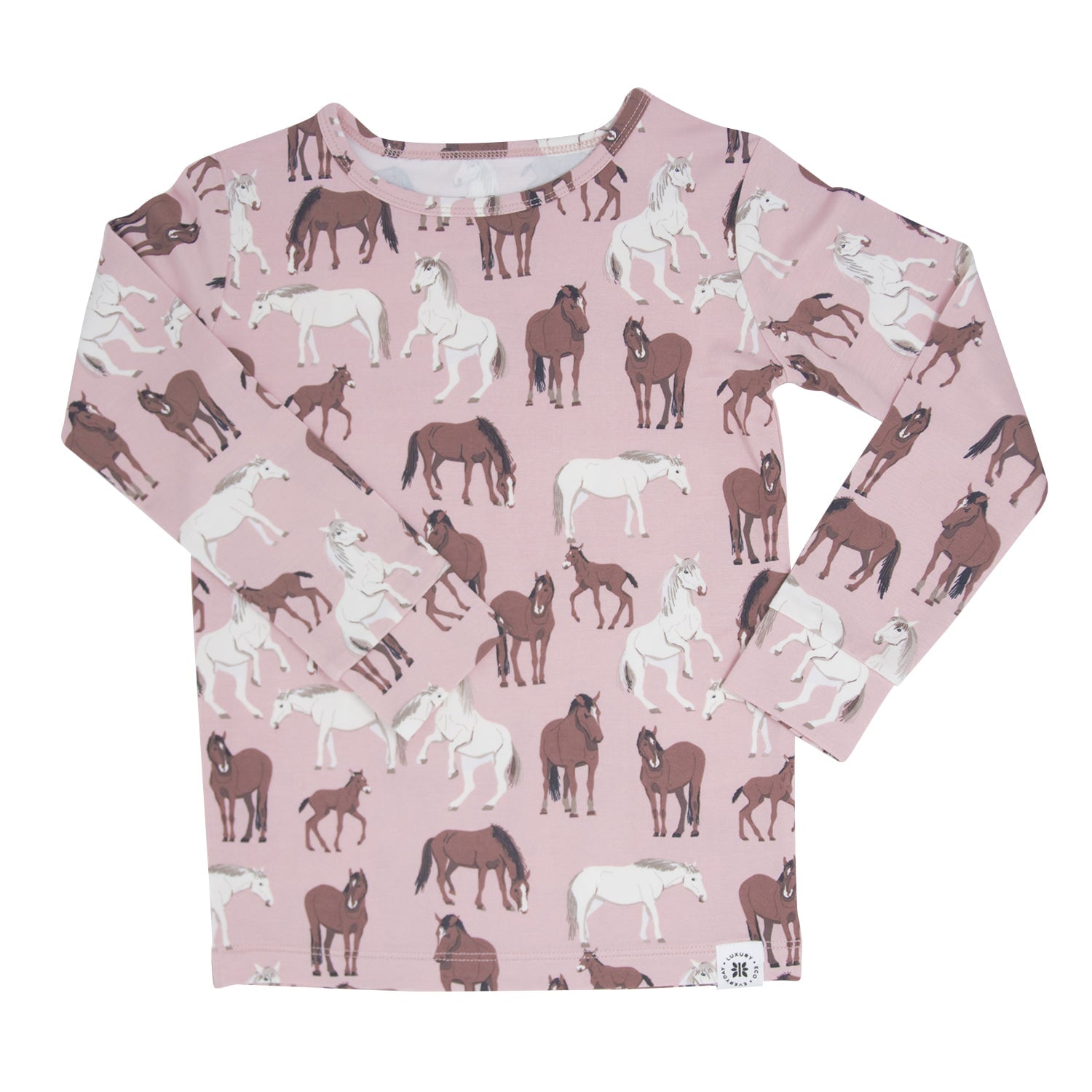 Wild Horses Big Kid Pajama Set for Cozy Sleepwear Comfort Sweet Bamboo Everetts Place: Online Boutique