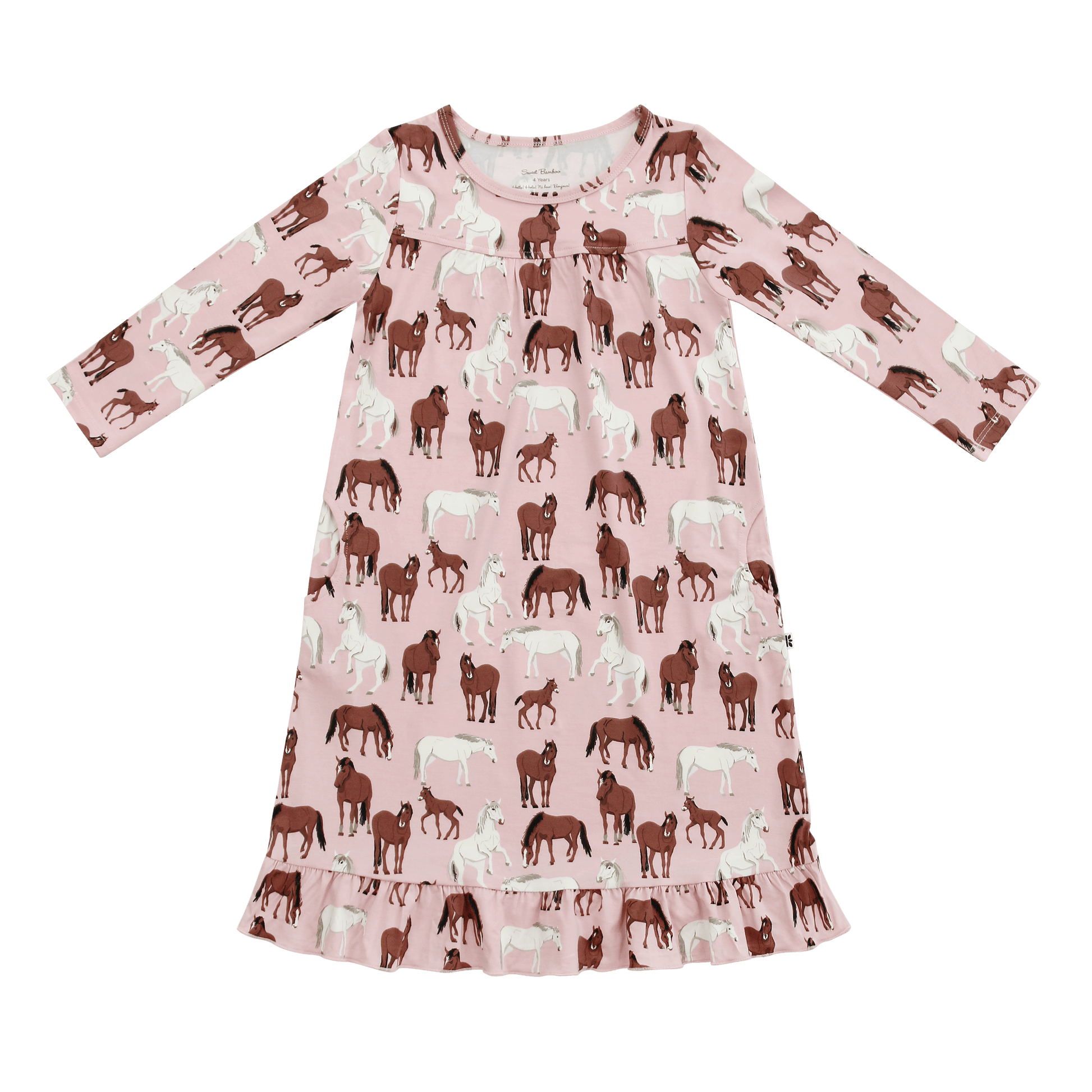 Sweet Bamboo Wild Horses Boho Tea Length Dress For Girls Sweet Bamboo Everetts Place: Online Boutique