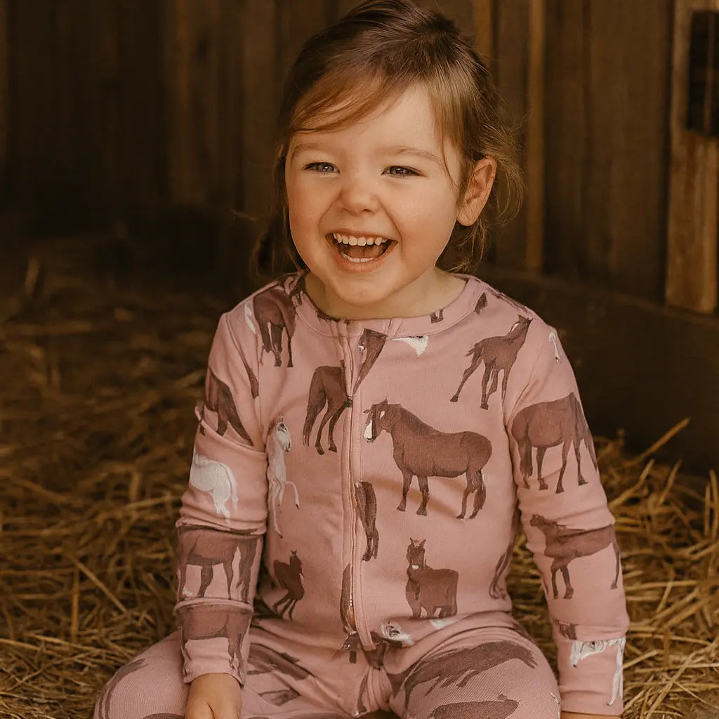 Sweet Bamboo Wild Horses Convertible Romper - 