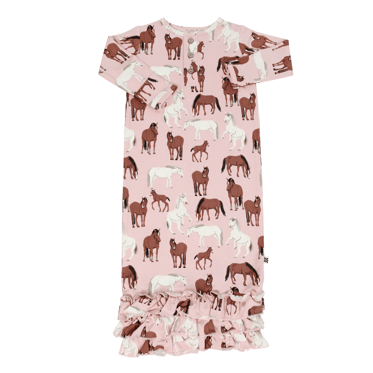 Sweet Bamboo Wild Horses Ruffle Gown - 